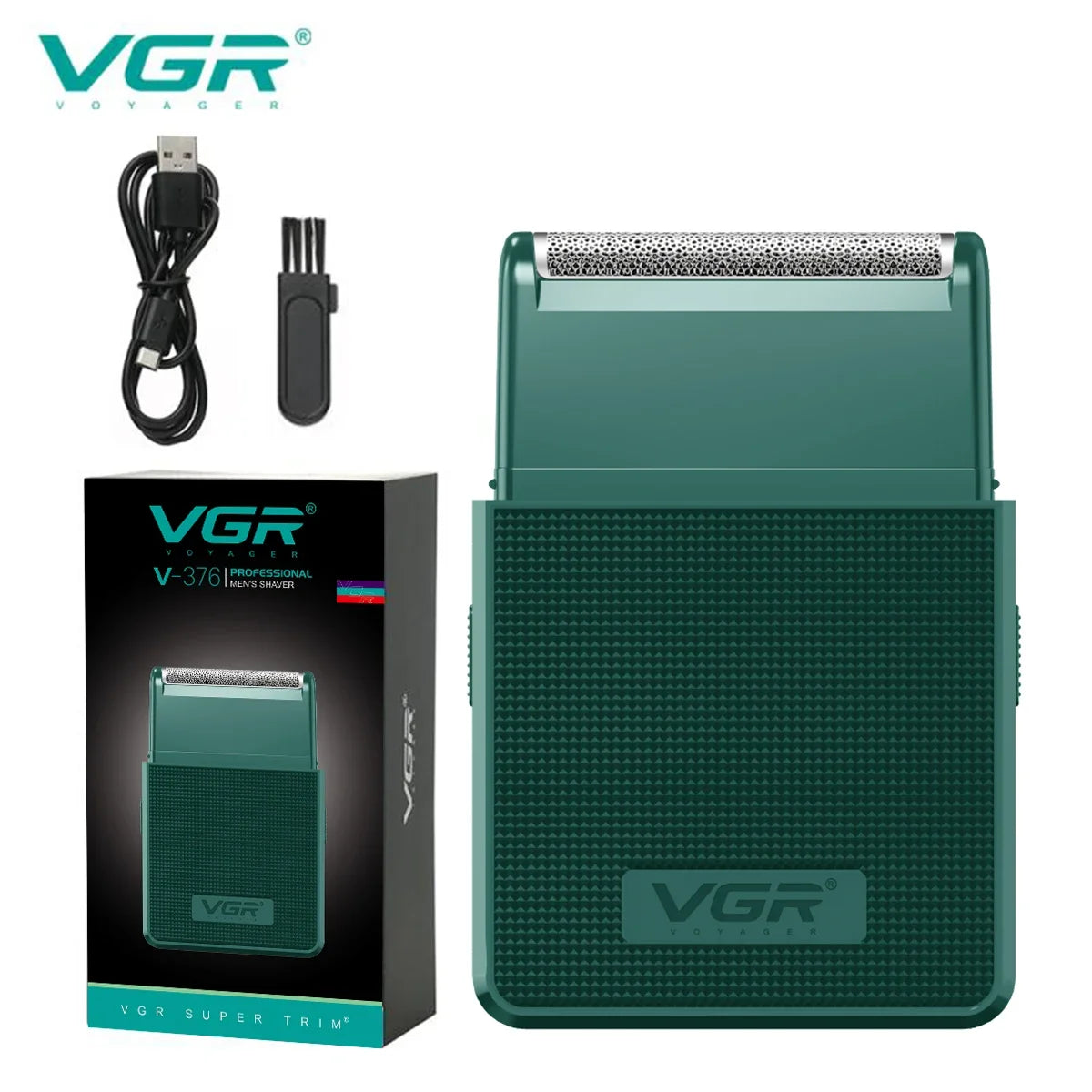 Razor Rechargeable Shaver Professional Beard Trimmer Travel Hair Trimmers Reciprocating Shaving Machine for Men V-376