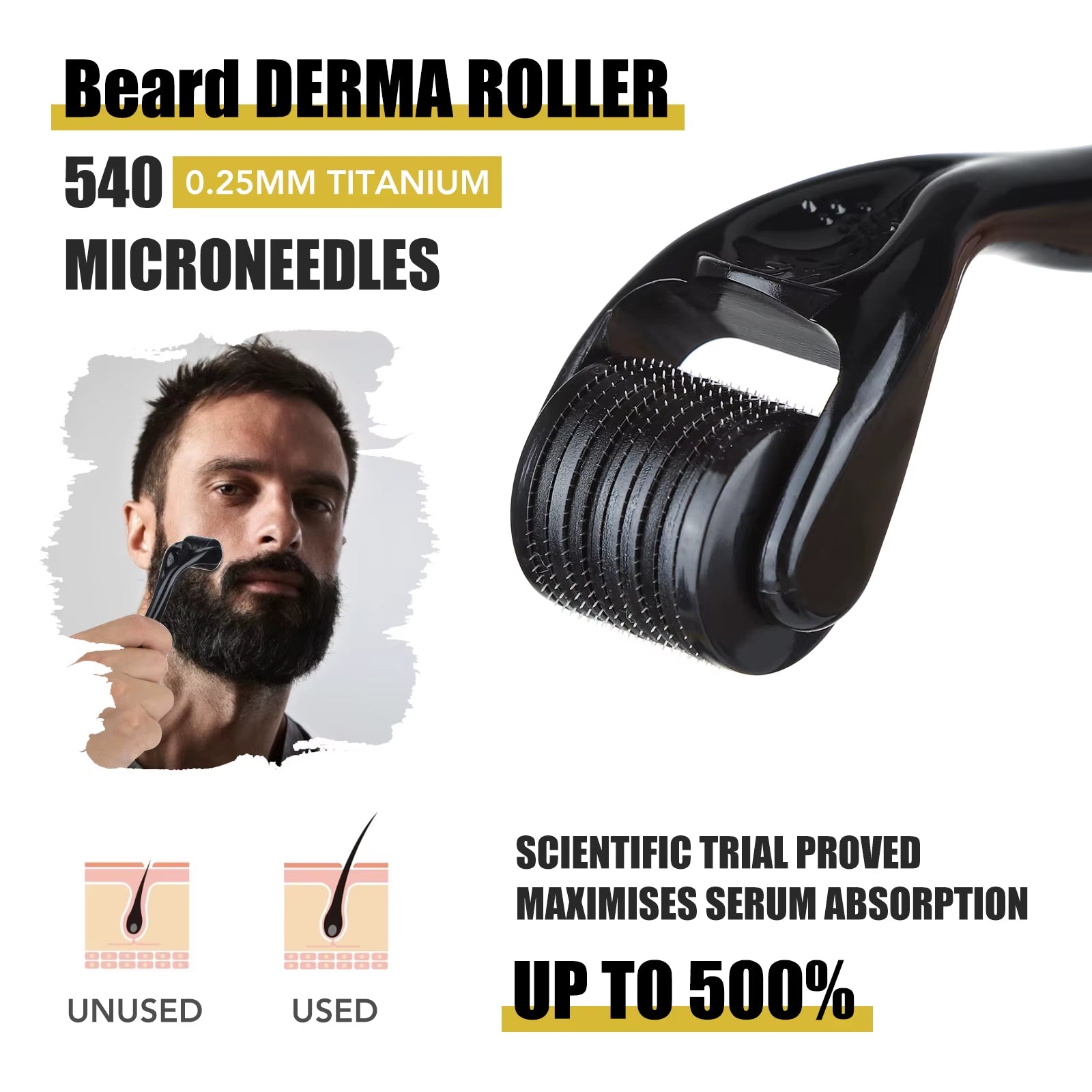 Beard Growth Kit for Men Barbe Hair Enhancerbeard Essential Oil Moisturizing Wax Growth Roller Comb Styling Scissors Beard Care